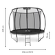 Батут Outtec Premium 10ft (312см) черно-серый с внутренней сеткой - изображение 2