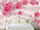 3D Фото Обои PHOTODECOR "Розовые розы и стразы" 1 кв.м. - изображение 3