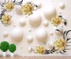 3D Фото Шпалери PHOTODECOR "Золоті троянди та кулі" - зображення 5