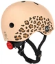 Kask dla dzieci Scoot&Ride z lampką 45-51 cm Leopard (4897033965613) - obraz 1
