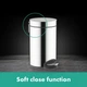 Відро для сміття на 3л кругле HANSGROHE ADDSTORIS з кришкою та педаллю 265x228x170мм метал хром 41775000 - зображення 3