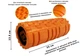 Массажный ролик EasyFit Solid Roller v.1.1s 33 см оранжевый (ролик-валик для МФР и йоги, массажер для спины, ног, рук, шеи) EF-2050-Or - изображение 2