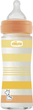 Пляшечка для годування скляна Chicco Well-Being Colors з силіконовою соскою 0м+ 240 мл Помаранчева (28721.31) - зображення 1