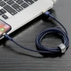 Кабель для зарядки Айфона Baseus Cafule Cable USB to Lightning 1.5A 2м Кабель для Айфона (CALKLF-CV3) Blue/Gold - зображення 7