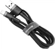 Кабель для быстрой зарядки Айфона Baseus Cafule Cable USB to Lightning 2.4A 0.5м Кабель для Айфона (CALKLF-AG1) Black/Grey - изображение 9