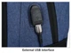 Рюкзак молодіжний універсальний міський/шкільний з USB підключенням S&T синій - зображення 12