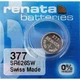 Батарейка срібно-цинкова Renata 377 SR626SW (G4, LR66, 376), 1.55V, блістер 10шт розривний, ціна за штуку! - зображення 1