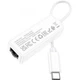 USB-адаптер HOCO UA22 Type-C ethernet adapter(100 Mbps) White 6931474784124 - зображення 3