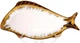 Набор 3 фарфоровых блюда Gold Luxury (для рыбы) 30x15см, фарфор с золотом - изображение 1