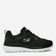 Buty sportowe damskie z siatki Skechers 12607-BKW 37 (7US) 24 cm Czarne (193642627206) - obraz 1