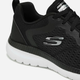 Buty sportowe damskie z siatki Skechers 12607-BKW 37 (7US) 24 cm Czarne (193642627206) - obraz 9