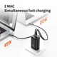 Зарядний пристрій Essager GaN 65W (2C+U), швидка зарядка PD3.0, QC3.0 Адаптер для заряджання Блок живлення для телефону чорний - зображення 2