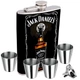 Фляга Jack Daniels + 4 стаканчика + лейка в подарочной упаковке US-747 - изображение 1