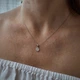Серебряная подвеска подвес Монетка с белыми камнями Круг серебро 925 покрыто родием 1100/ф1 0.62г - изображение 3