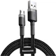 Кабель для быстрой зарядки Baseus Cafule Cable USB for Micro USB 2.4A 1м (CAMKLF-BG1) Black/Grey - изображение 1