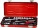 Набор торцевых головок Haisser 70193 с трещоткой 1/4" 18 шт (117779) - изображение 1