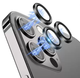 Защитное стекло DK для Apple iPhone 14 Pro Max | на камеру Lens Metal Ring Eagle Eye (015733) (black) - изображение 2