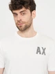 Футболка хлопковая длинная мужская Armani Exchange 11165.2 L Белая - изображение 4