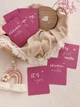 Карточки для фотосессии"Baby cards"для новорожденного малыша, цвет пудра, набор двухсторонних открыток 12 шт - изображение 2