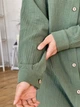 Женская рубашка COSY из муслина Coconut M зеленая MD05 - изображение 7
