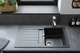 Мойка кухонная Hansgrohe S52, гранит, прямоуг., с крылом, 980х480х190мм, чаша - 1, врезная, серый камень 43358290 - изображение 3