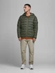 Куртка Jack & Jones JJEMAGIC PUFFER HOOD STS XXL темно-зелений 12173751Rosin - зображення 2