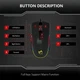 Игровая компьютерная мышь Aikun Optical Gaming GX66 USB, RGB подсветка, проводная, 1200-7200DPI Black - изображение 9