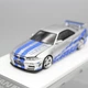 Модель машини Nissan GtR R34 Форсаж 1:64 металева з підставкою Сірий із синім (1012-606-02) - зображення 11