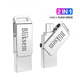 Флешка Bliksem USB 2.0 OTG 64 ГБ (64 GB USB Flash Drive) металлическая скоба USB + USB micro - изображение 1