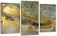 Модульная картина в гостиную / спальню Флю-Арт золото Art-711_3 (70х130 см ) - изображение 1