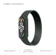 Ремінець для Xiaomi Mi Band 7/6/5/4, Braided Solo Loop, зелений, розмір L, нейлоновий плетений браслет, еластичний змінний ремінець для фітнес-трекера з надійним кріпленням, ArmorStandart (ARM58760) - зображення 4