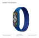Ремінець для Xiaomi Mi Band 7/6/5/4, Braided Solo Loop, синій, розмір M, нейлоновий плетений браслет, еластичний змінний ремінець для фітнес-трекера з надійним кріпленням, ArmorStandart (ARM58764) - зображення 4