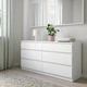 Комод ІКЕА KULLEN 140х72 см Білий (90309245) - изображение 2