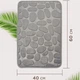 Супервбираючий килимок для ванної та душу HLV Sea Stone 40х60см не ковзний, м'який Сірий - зображення 3