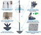 Швабра з автоматичним віджиманням Cleaners Mop 360° для миття вікон, стін, дзеркал, підлог з мікрофіброю Синя - зображення 7