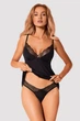 Красивий комплект майка та трусики Obsessive Bella Rou top Чорний XL/2XL - зображення 1