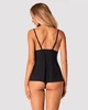 Красивый комплект майка и трусики Obsessive Bella Rou top Черный M/L - изображение 2