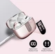 Bluetooth стерео наушники TWS X08 с зарядным кейсом с LED дисплеем и индикатором заряда и активным шумоподавлением Розовый - изображение 4