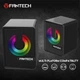 Компьютерная акустика колонка для пк Fantech GS203 Beat 6W, AUX, USB, LED RGB подсветка Black - изображение 8
