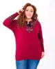 Женский пуловер батал 2XL-4XL (52-60) Бордо - изображение 2