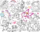 Раскраска Единороги / Unicorn Мега большая раскраска 120х150 см - изображение 2