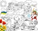 Розмальовка Україна Мега велика розмальовка 120 х150 см - зображення 2