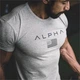 Футболка ALPHA мужская светло-серая 3XL - изображение 4