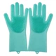 Силиконовые перчатки для мытья посуды и уборки A-Plus Super KITCHEN GLOVES многофункциональные Бирюзовый - изображение 3