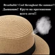 Жіночий сонцезахисний солом'яний капелюх канотьє Oxa білий (56-10) - изображение 11