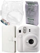 Подарочный Набор Fujifilm INSTAX Mini 12 Cray White Белый Фотокамера моментальной печати / Картридж 10 фото / Чехол / Альбом 96 фото подарок для девушки, парня, ребенка на день рождения + Подарочная упаковка - изображение 1