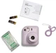 Набор Fujifilm INSTAX Mini 12 Lilac Purple фиолетовая фотокамера мгновенной печати / картриджи 20 фото / чехол / альбом 108 фото / подарочная упаковка - изображение 13