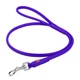 Кожаный поводок для собак WAUDOG Glamour круглый 6 мм Д 122 см Purple (33809) - изображение 1