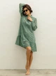 Платье женское летнее шифоновое трапеция с рюшами и подкладкой Seventeen XXL-3XL Зеленое 2061.5367 - изображение 10