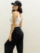 Брюки женские спортивные на резинке с поясом стрейч-лен Seventeen L-XL Черные 2056.5357 - изображение 5